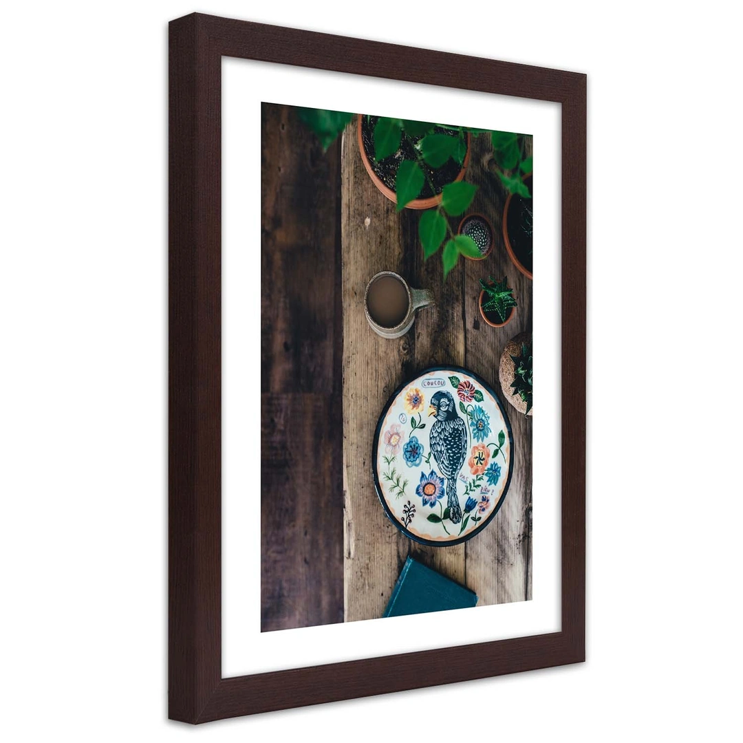 Picture in frame, Embroidered bird