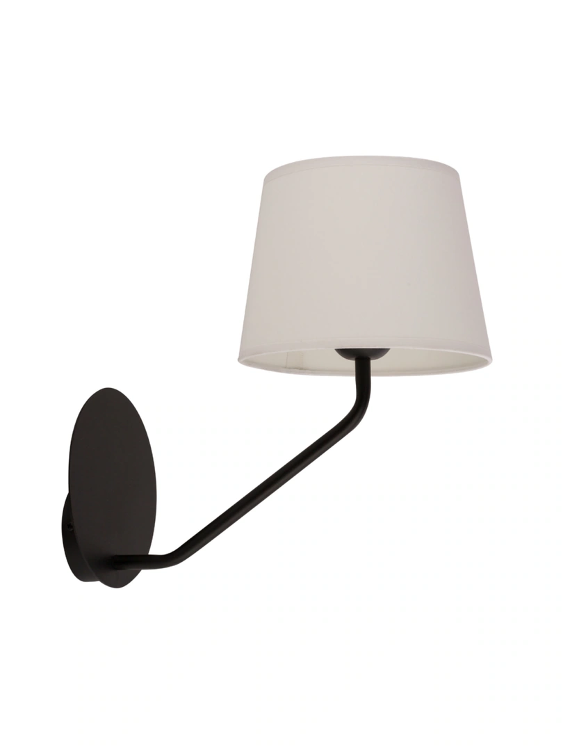 Lizbona Wall Light with Shade Black and White