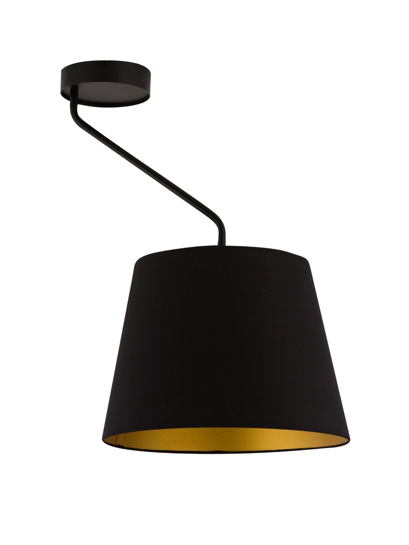 Lizbona Ceiling Light with Single Shade Black and Copper