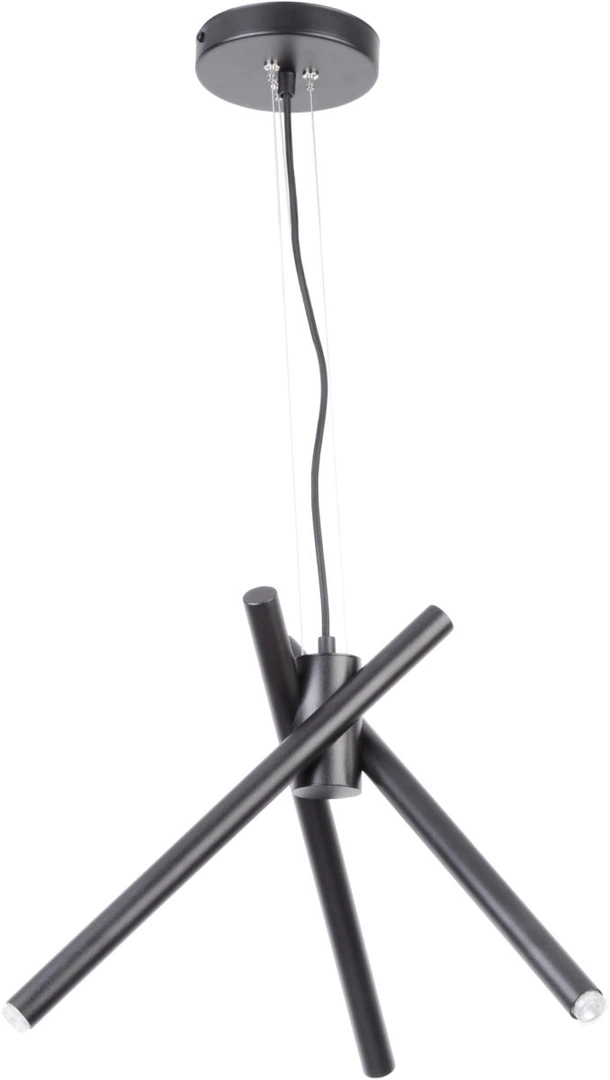 Lumen Ceiling Pendant Light 3 Spokes Black