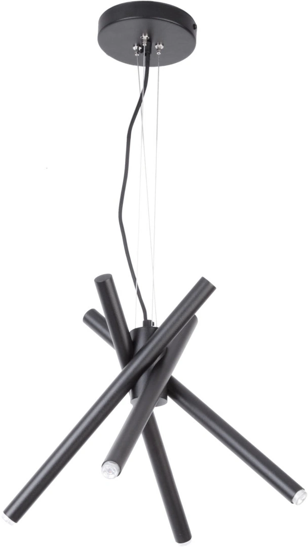 Lumen Ceiling Pendant Light 4 Spokes Black