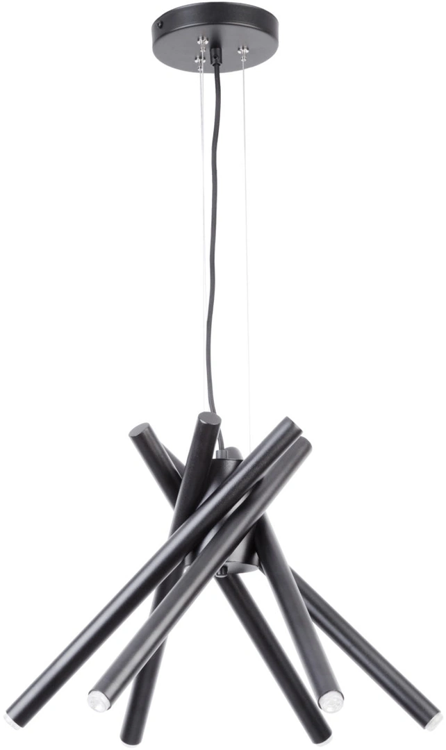 Lumen Ceiling Pendant Light 6 Spokes Black