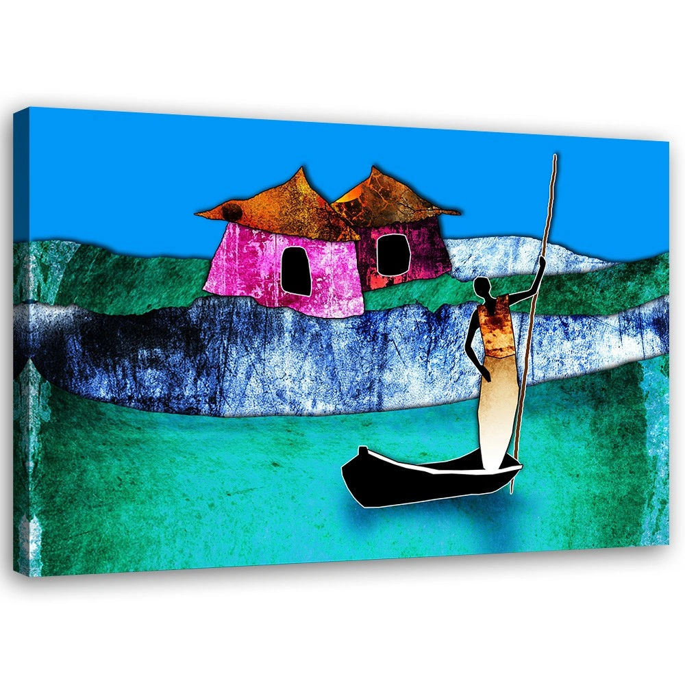 Canvas print, Woman in a boat