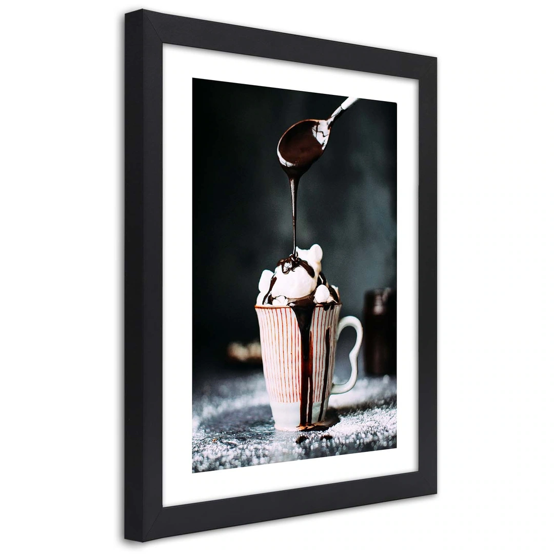 Picture in frame, Coffee with marshmallows