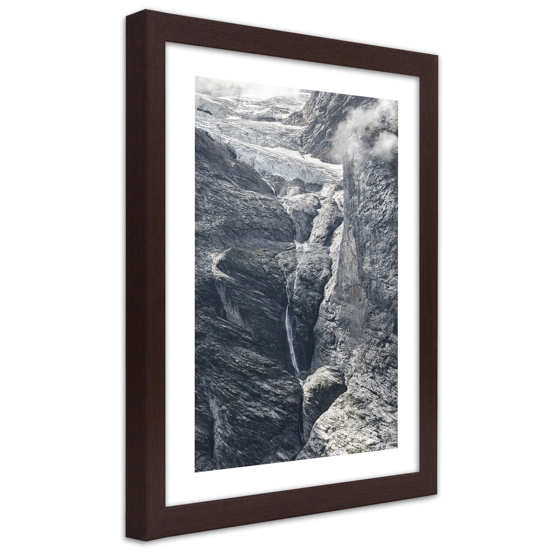 Picture in frame, View on the rocks