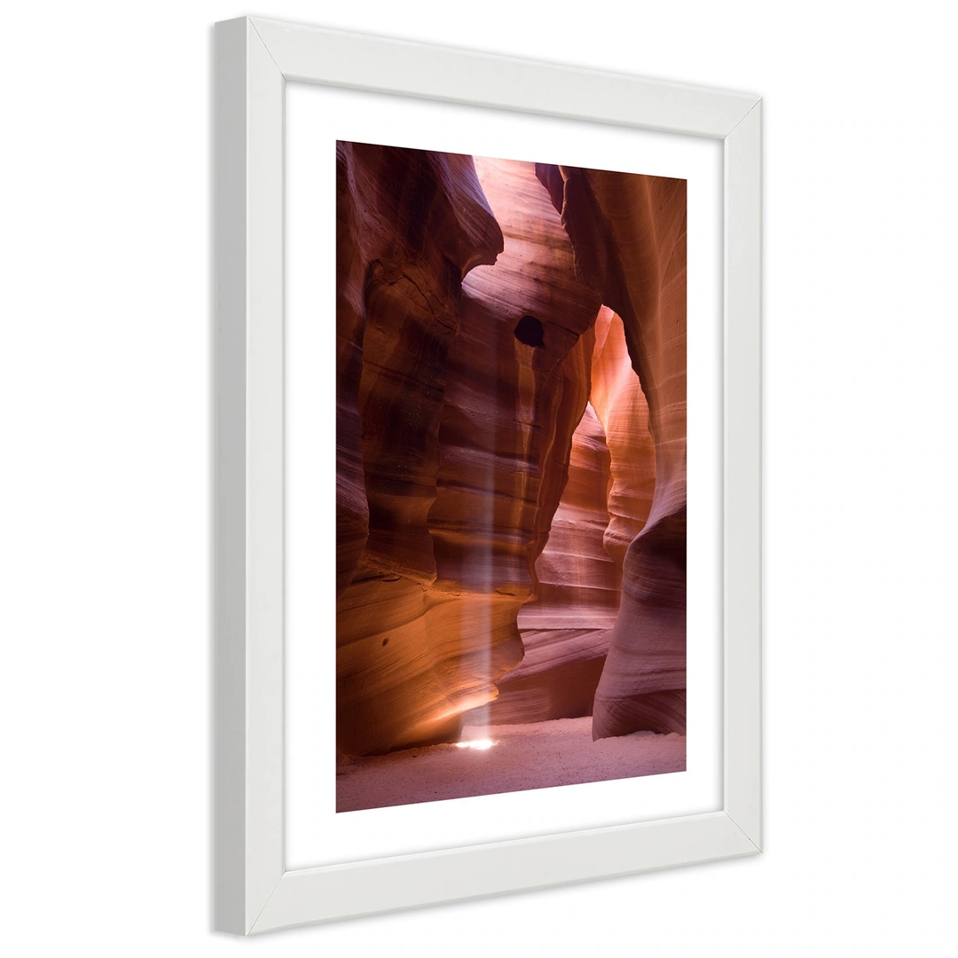 Picture in frame, Sunrays in a cave
