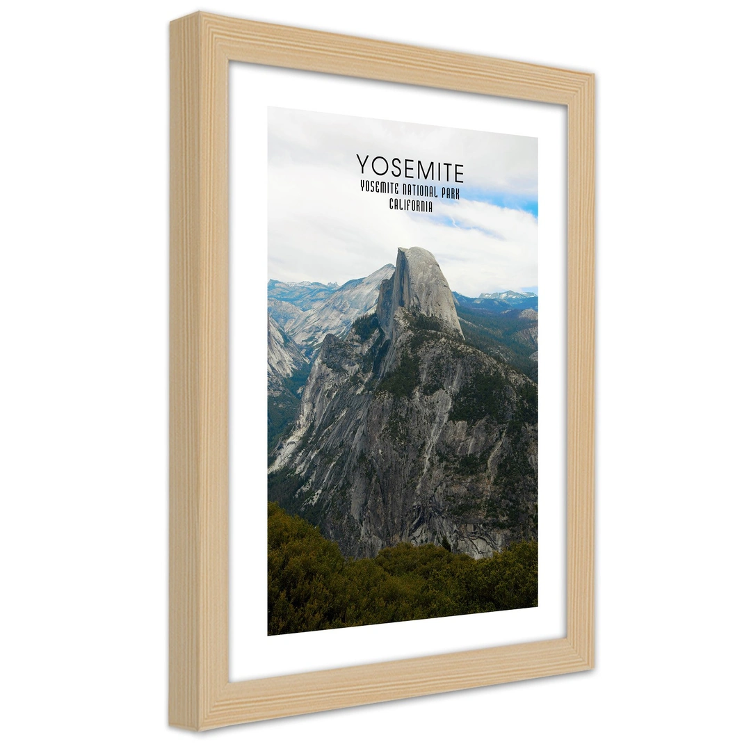 Picture in frame, Rock in yosemite national park