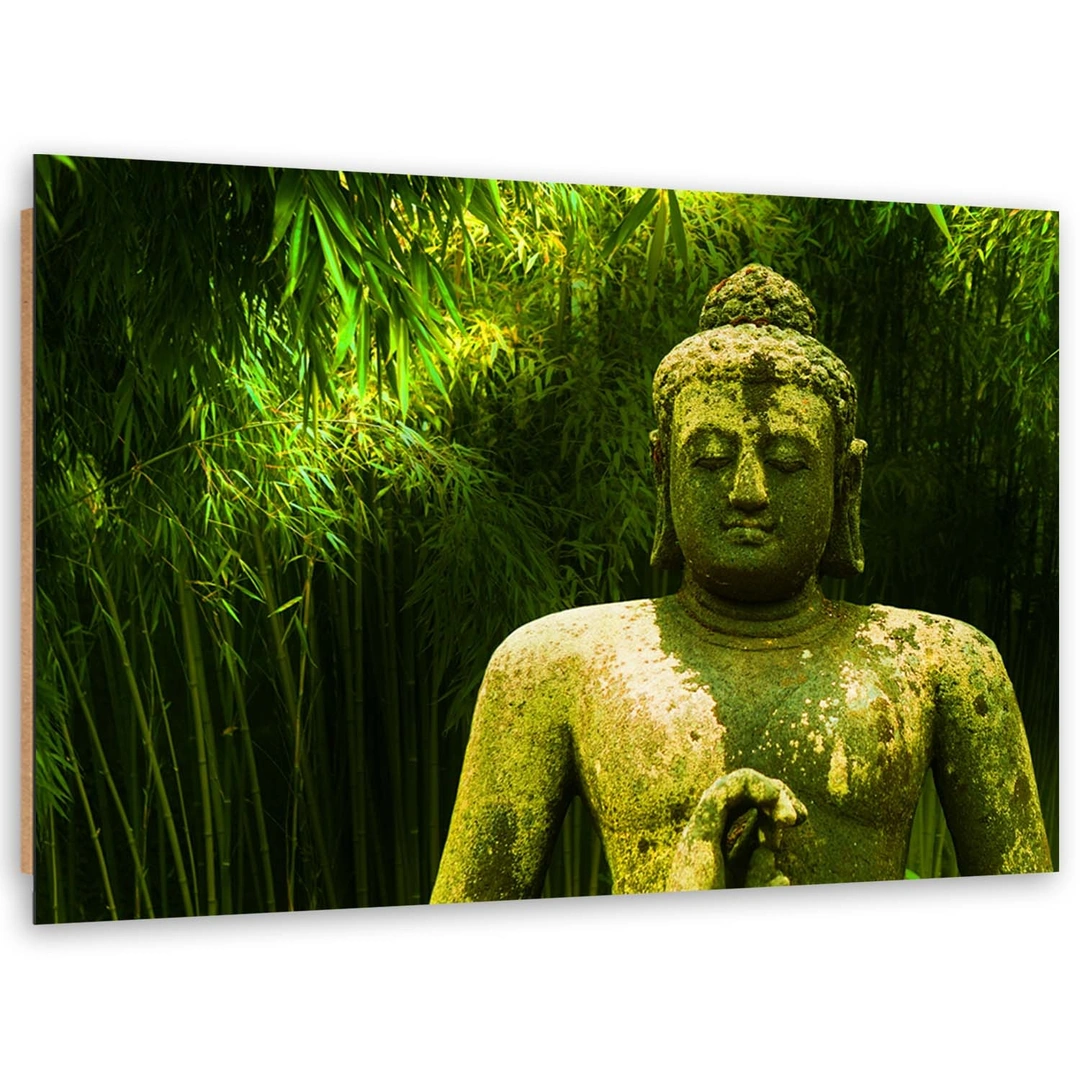 Deco panel print, Buddha among bamboos