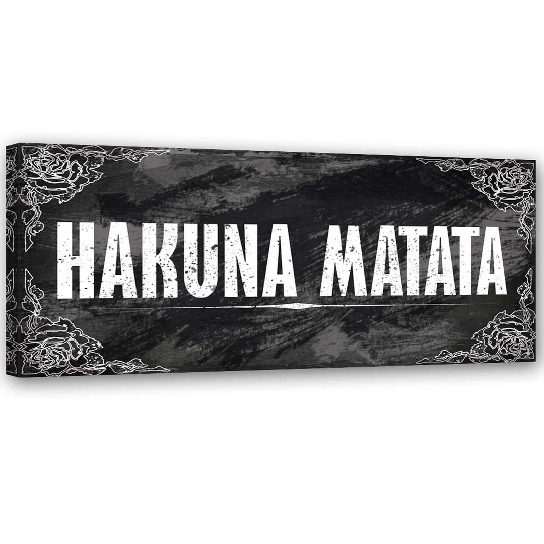 Canvas print, Lion king hakuna matata inscription