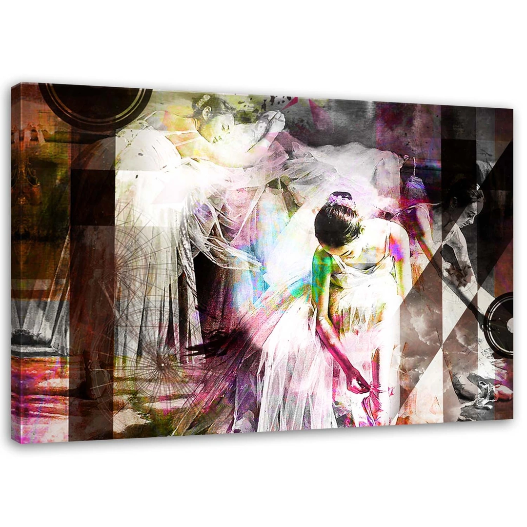 Canvas print, Ballerina in a dress - abstract