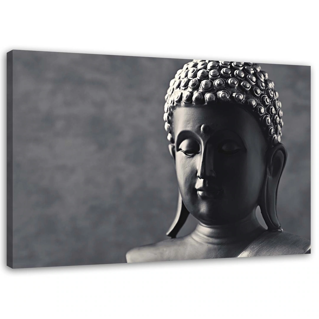 Canvas print, Buddha on grey background