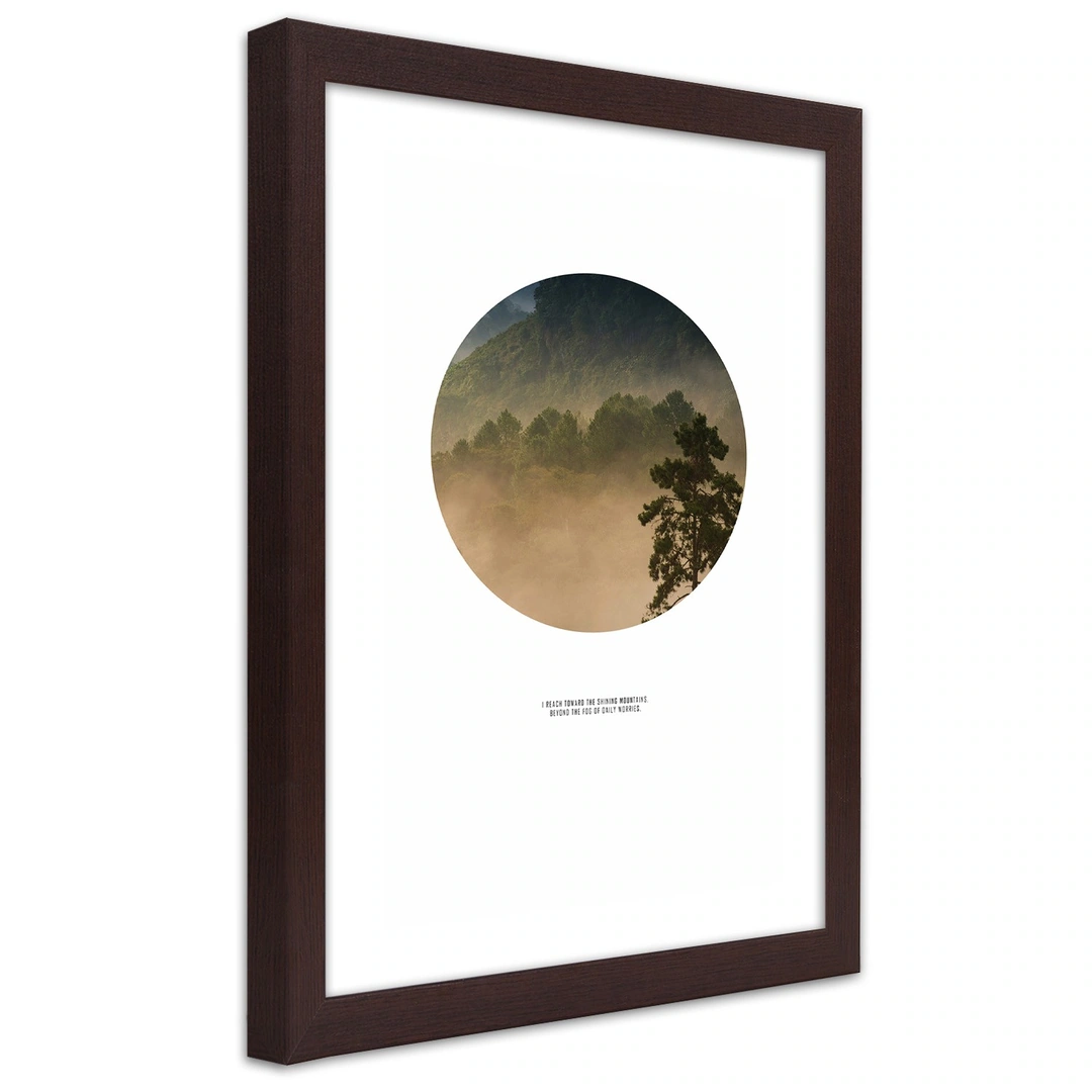 Picture in frame, Forest in a circle
