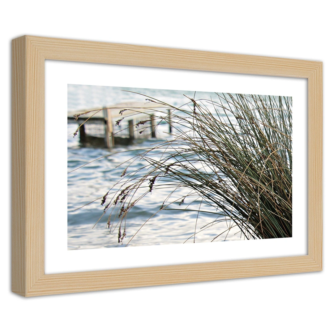 Picture in frame, Jetty on the sea