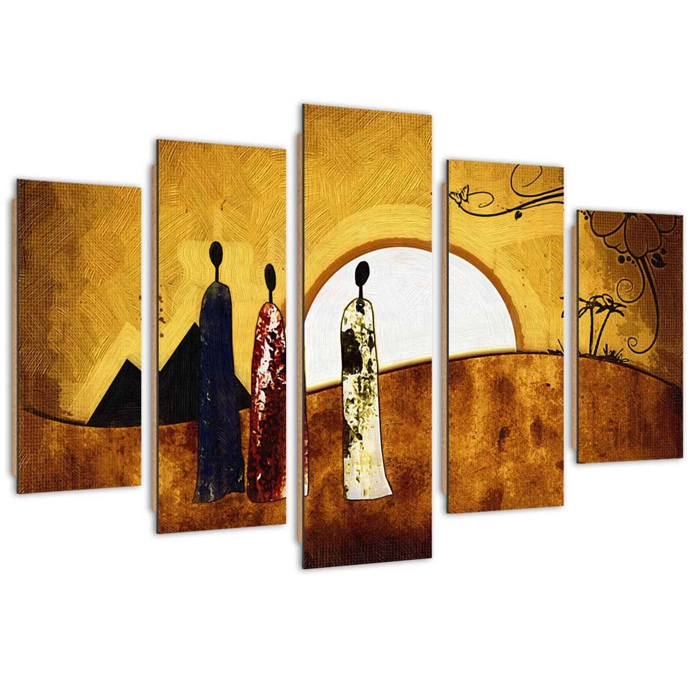 Five piece picture deco panel, Sunny egypt