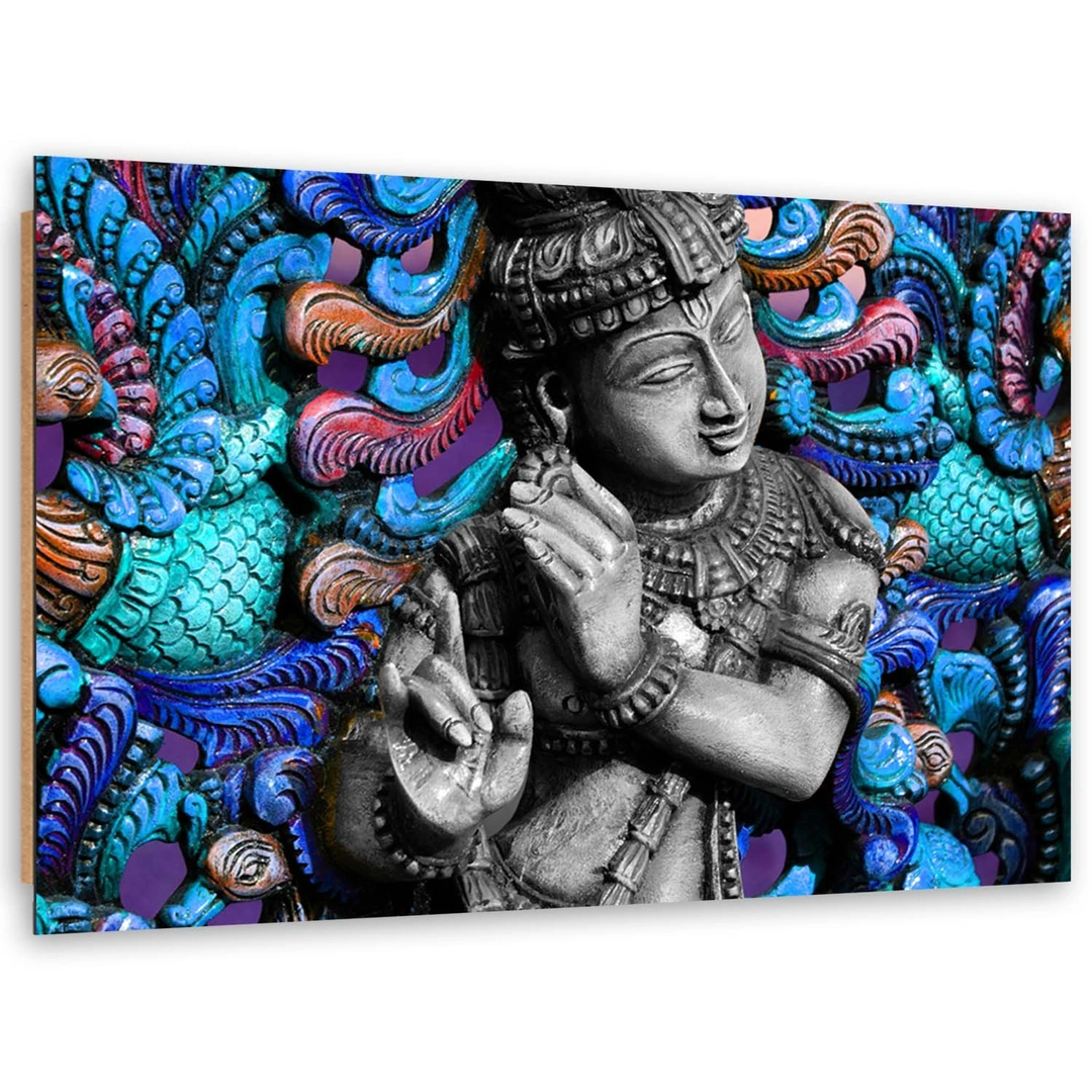 Deco panel print, Buddha on mosaic background