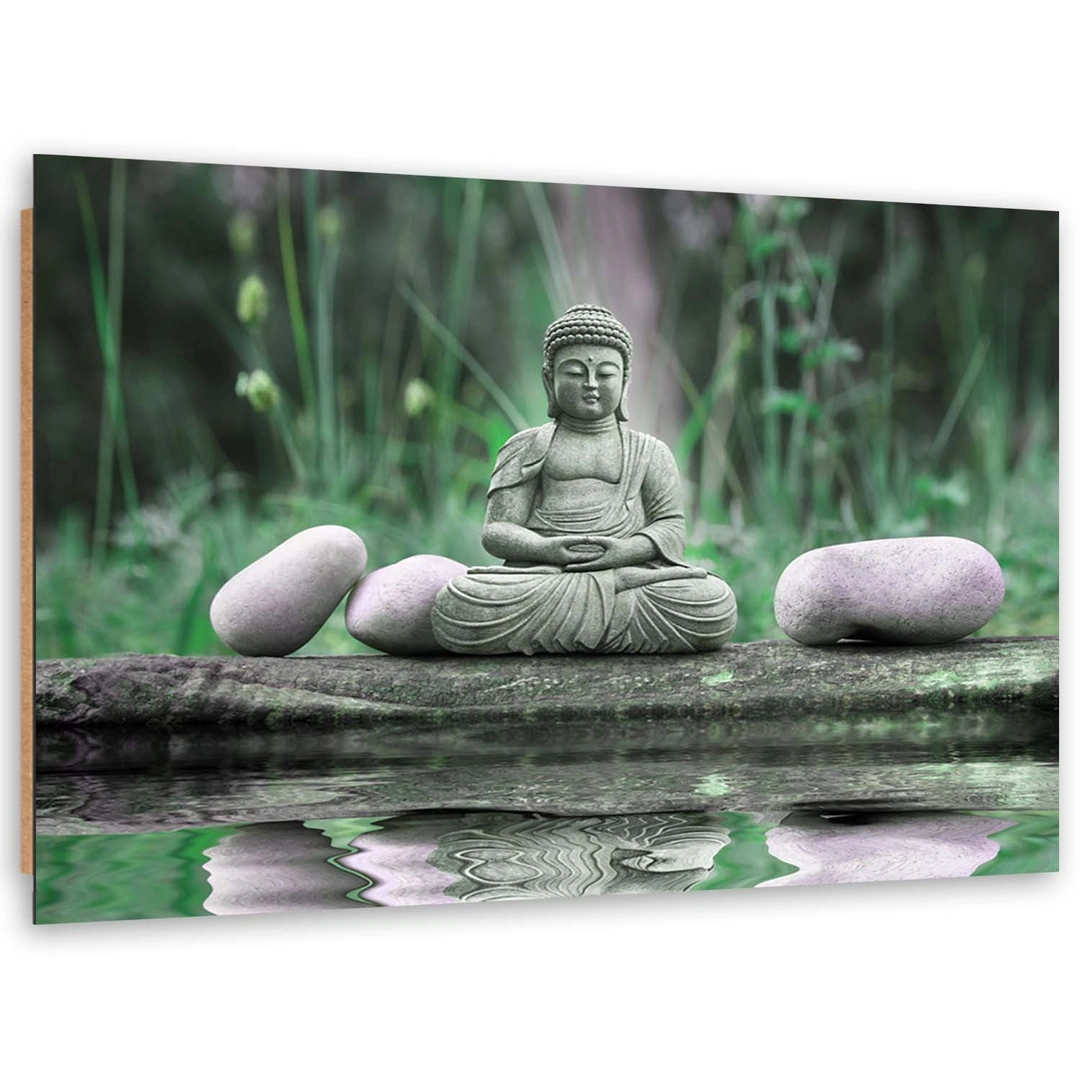 Deco panel print, Buddha by the water