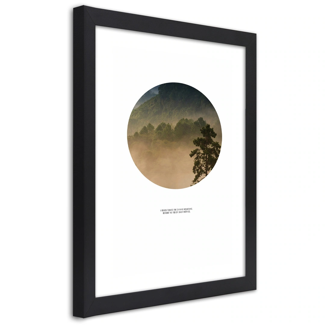 Picture in frame, Forest in a circle