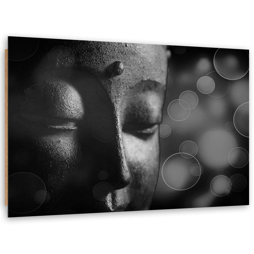 Deco panel print, Buddha's face and circles