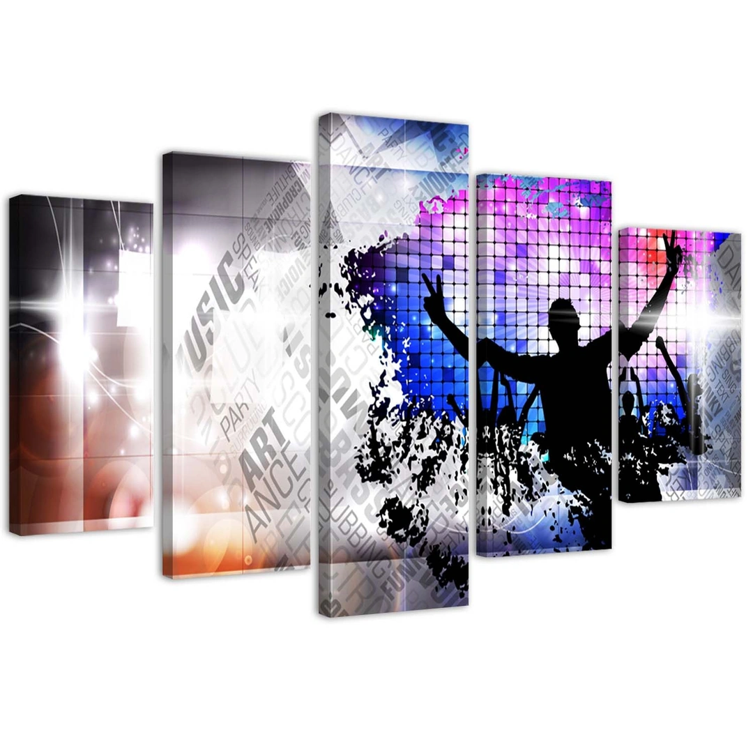 Five piece picture canvas print, Art dance