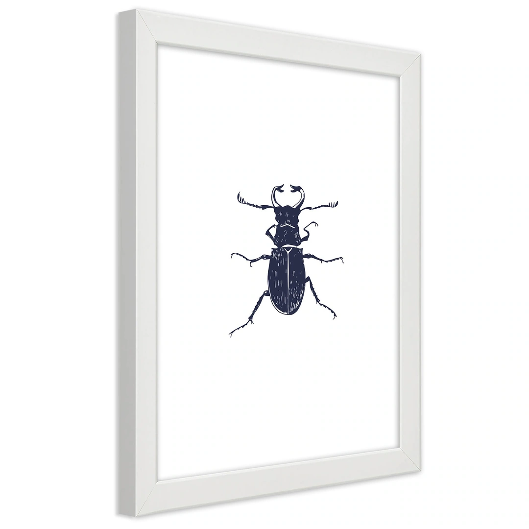 Picture in frame, Black beetle