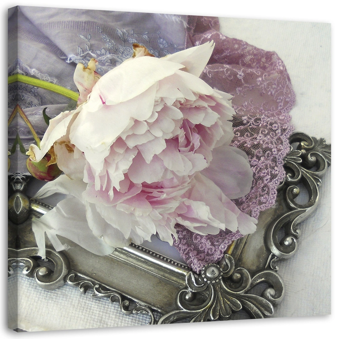 Canvas print, Rose on mirror