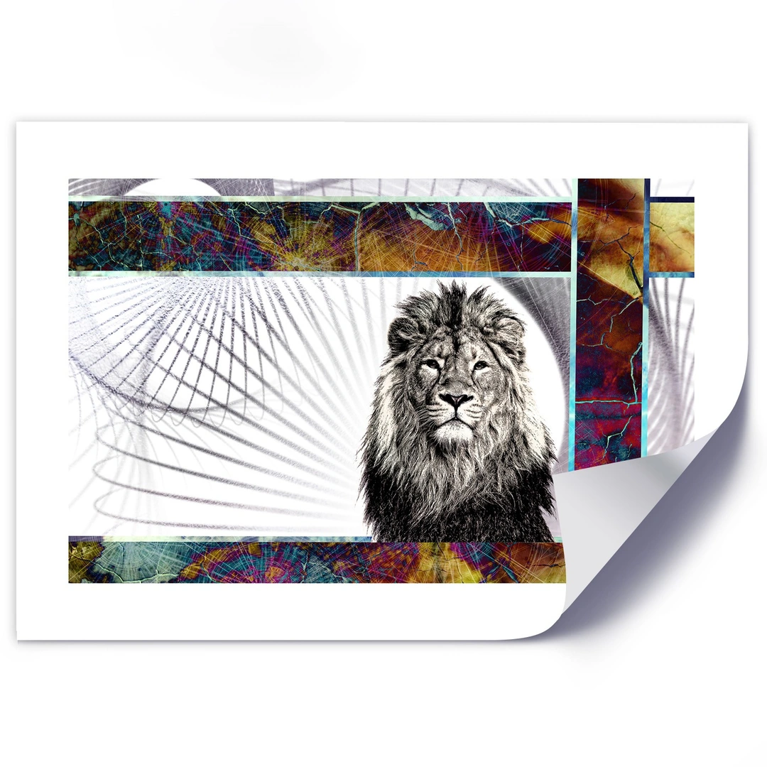 Poster, Majestic lion