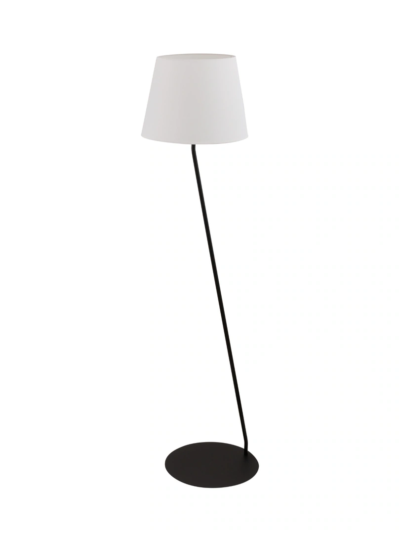 Lizbona Floor Lamp with Shade Black and White