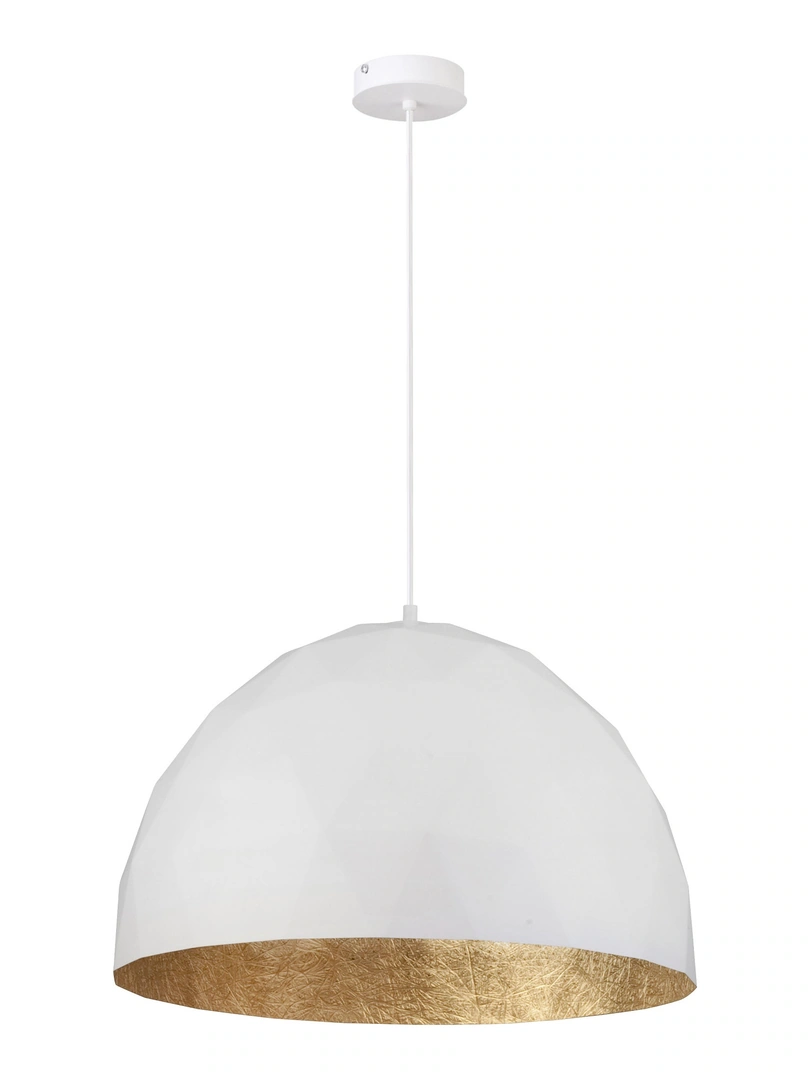 Diamond Ceiling Pendant Light Large White and Gold