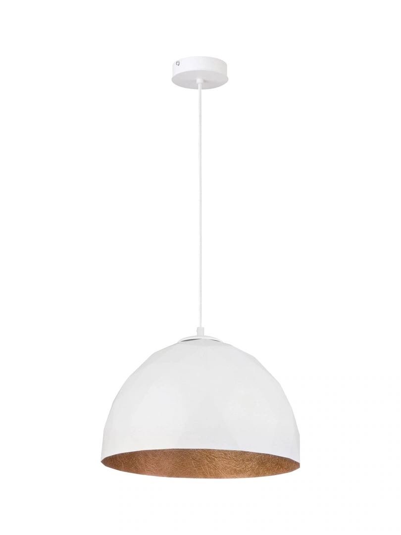 Diamond Ceiling Pendant Light Medium White and Copper