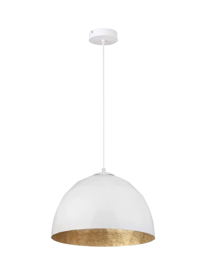 Diamond Ceiling Pendant Light Medium White and Gold