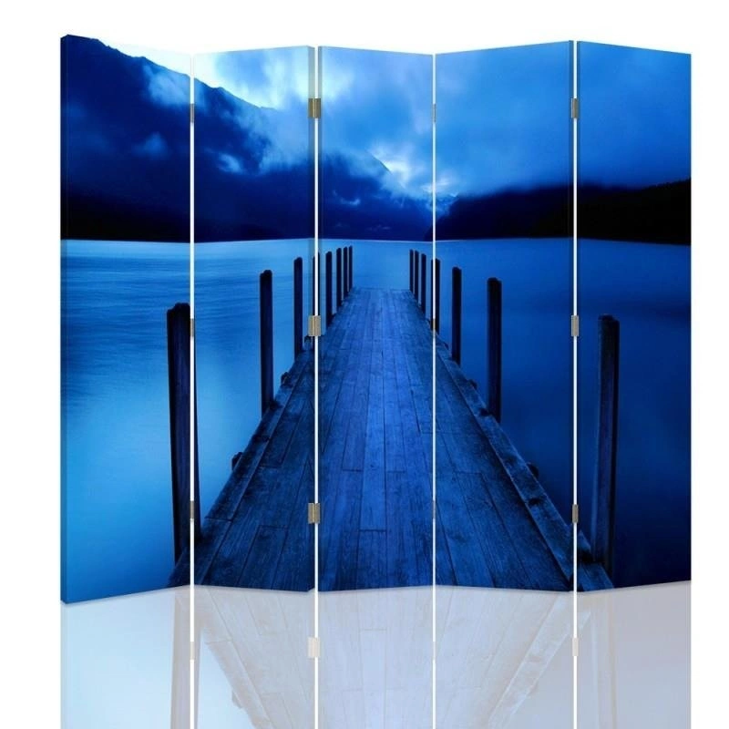 Room divider Double-sided, Blue bridge