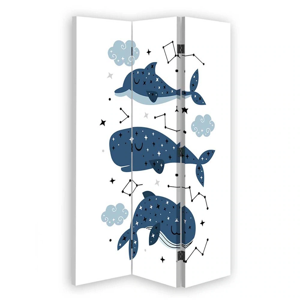 Room divider Double-sided rotatable, Ocean friends