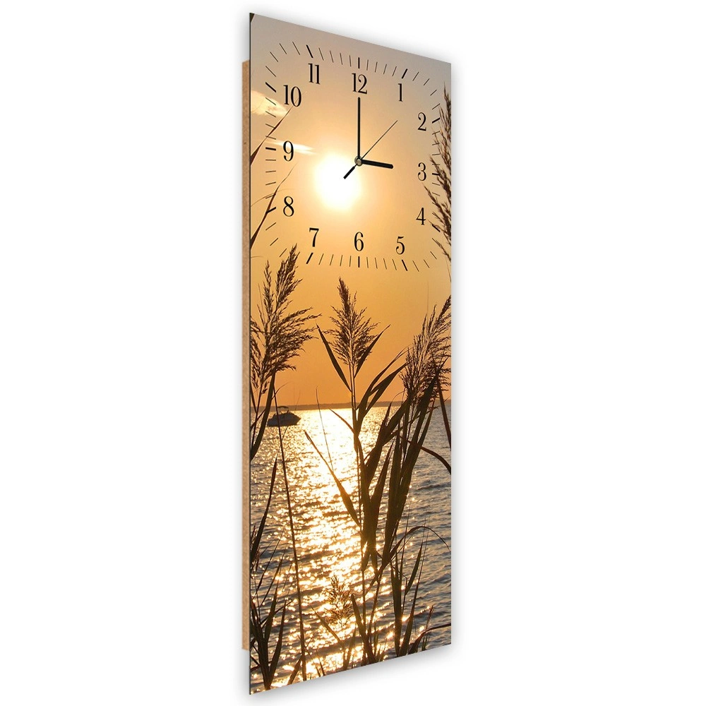 Wall clock, Reeds at sunset