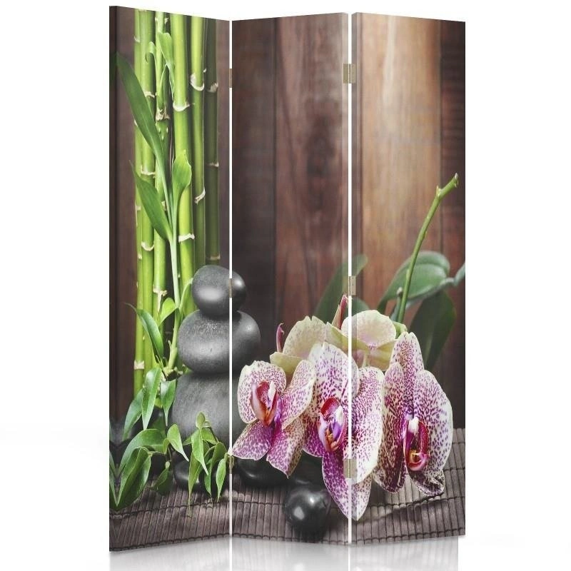 Room divider Double-sided rotatable, Zen look-alike composition