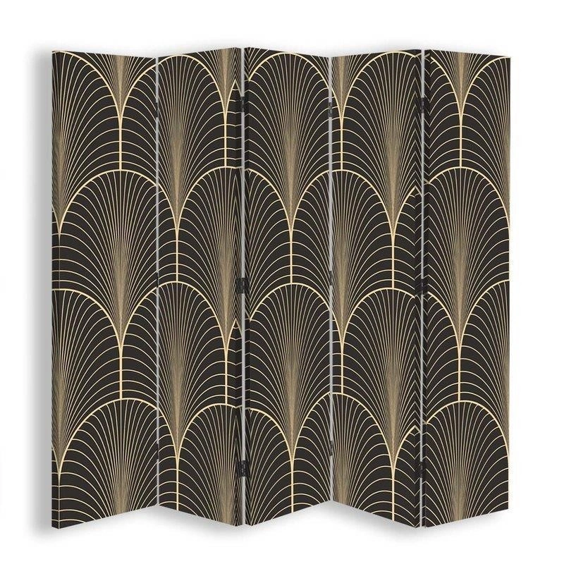 Room divider Double-sided, Geometric abstraction in glamour style