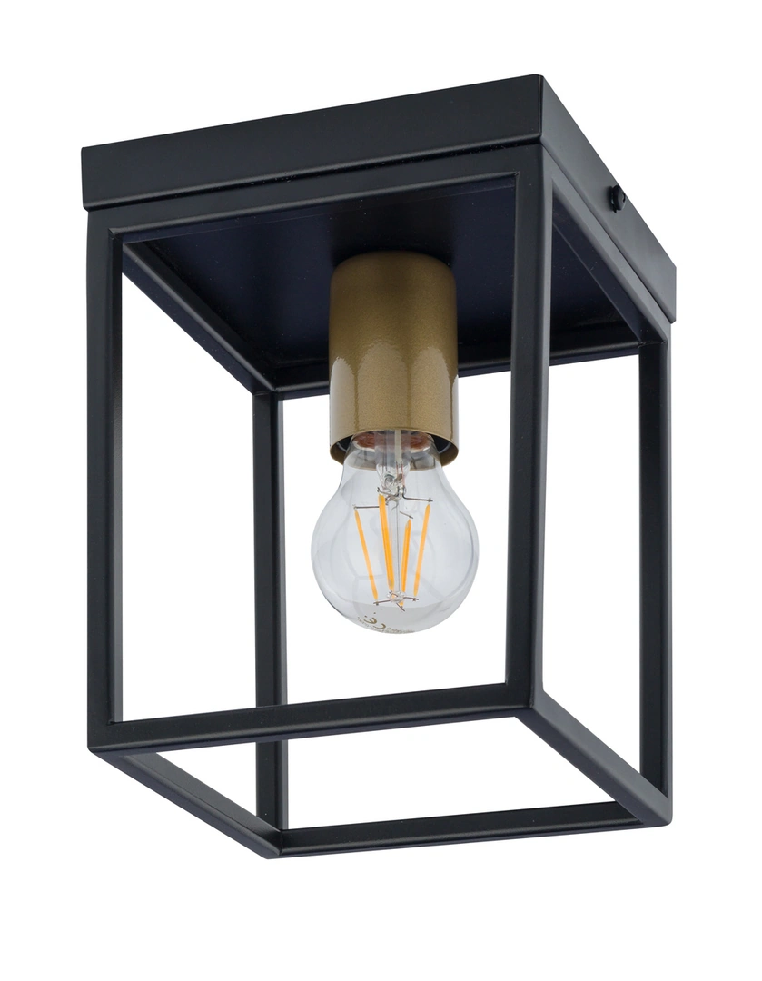 Vigo Ceiling Light Single Black and Gold