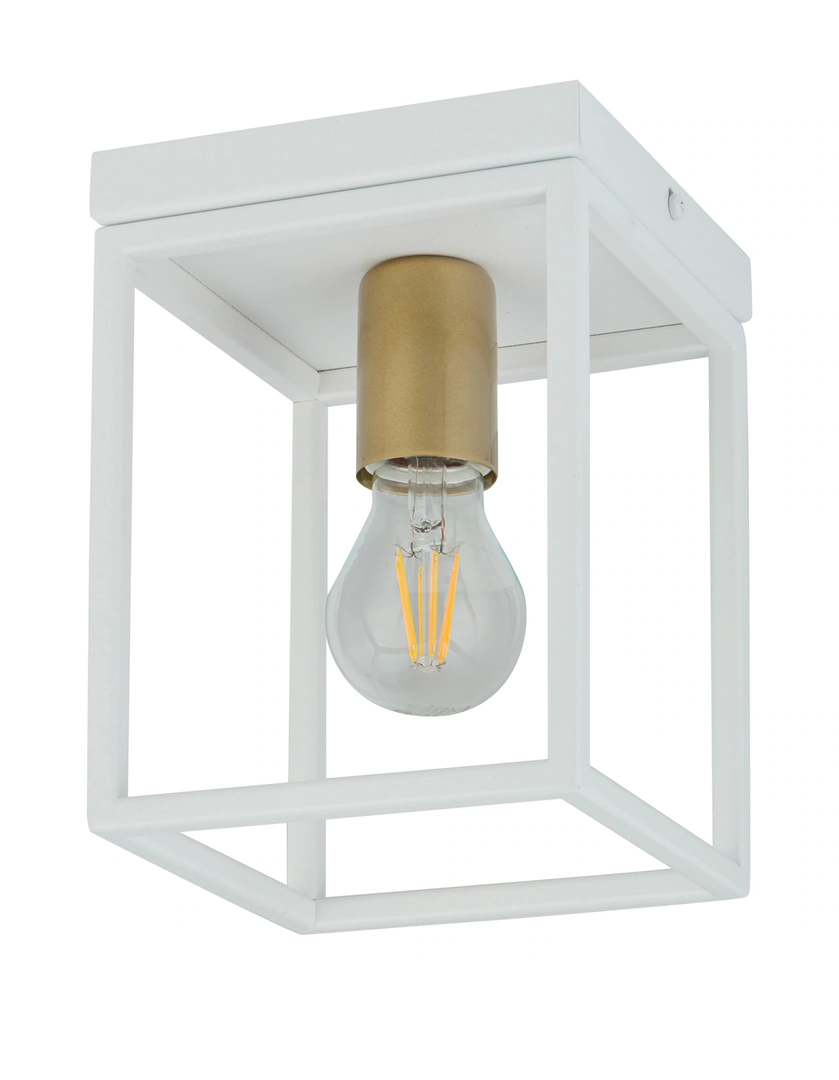 Vigo Ceiling Light Single White and Gold