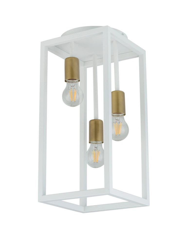 Vigo Ceiling Light Trio White and Gold