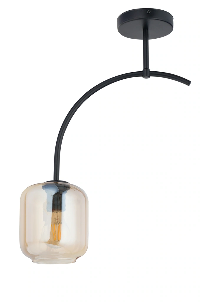 Shine Ceiling Light Single Tinted Black