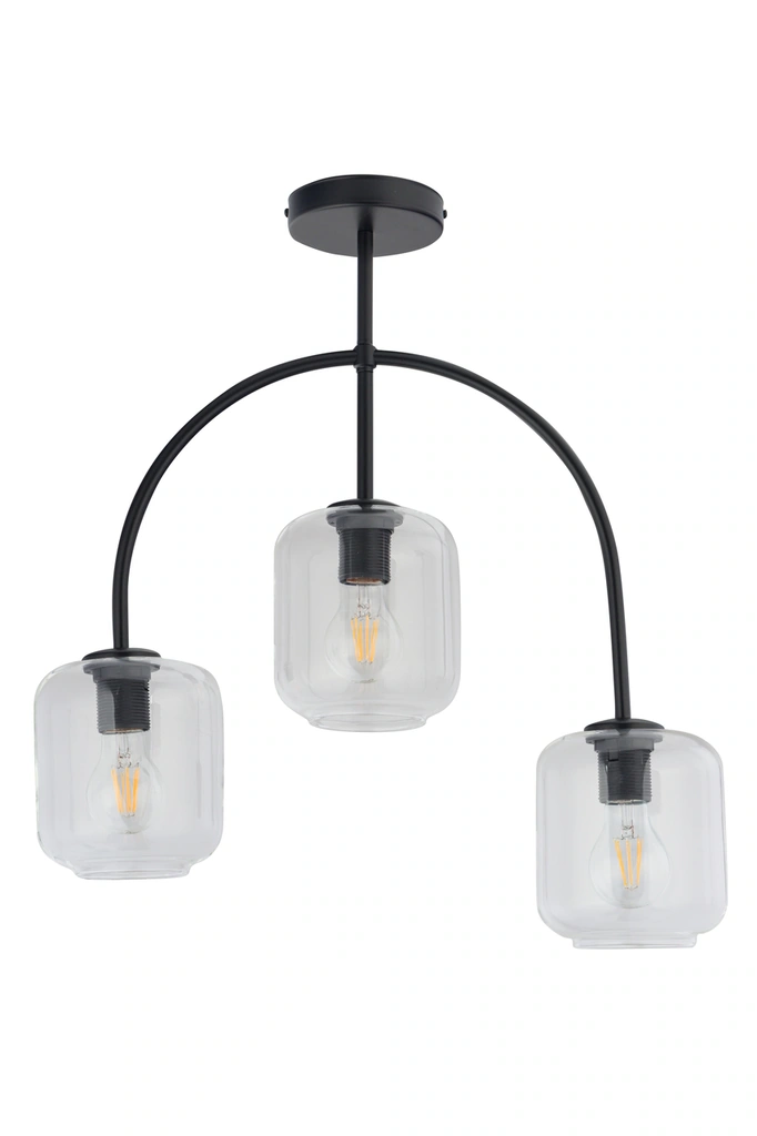 Shine Ceiling Light Trio Transparent Black