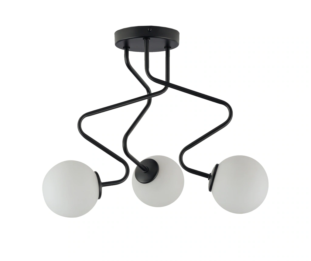 ZigZag Ceiling Light 3 Black