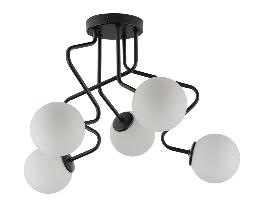 ZigZag Ceiling Light 5 Black