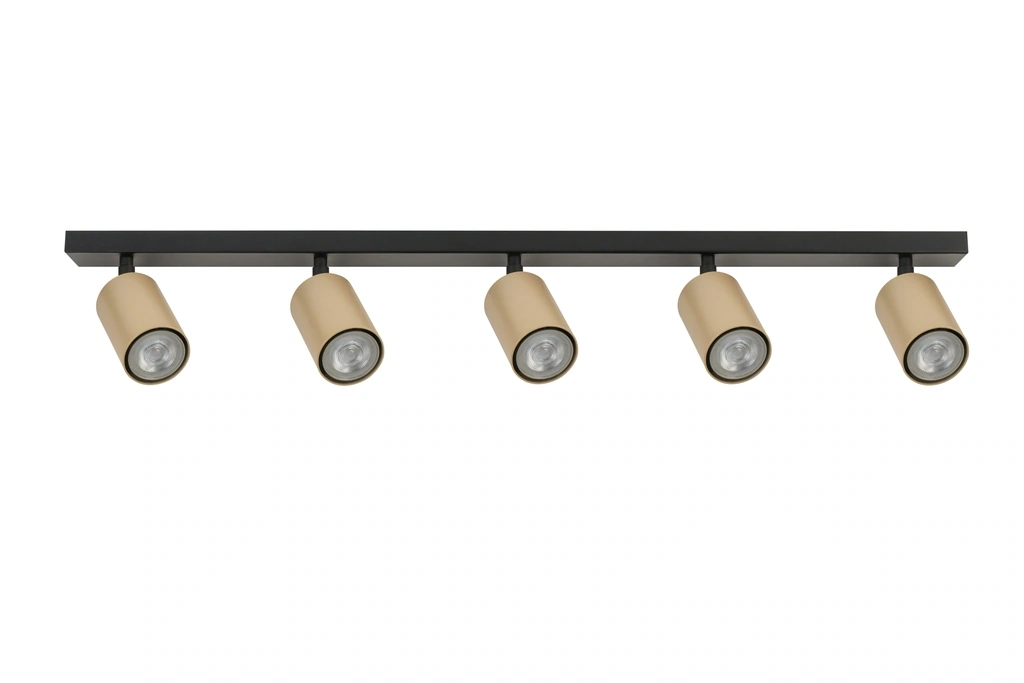 Zoom Ceiling Track Light 5 Black and Gold