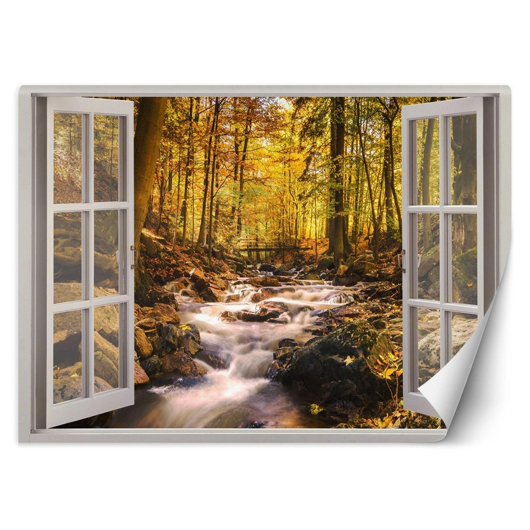 Wallpaper, Window - forest stream