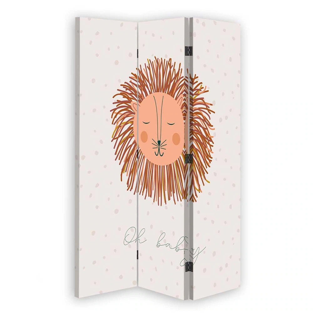 Room divider Double-sided rotatable, Enchanted lion