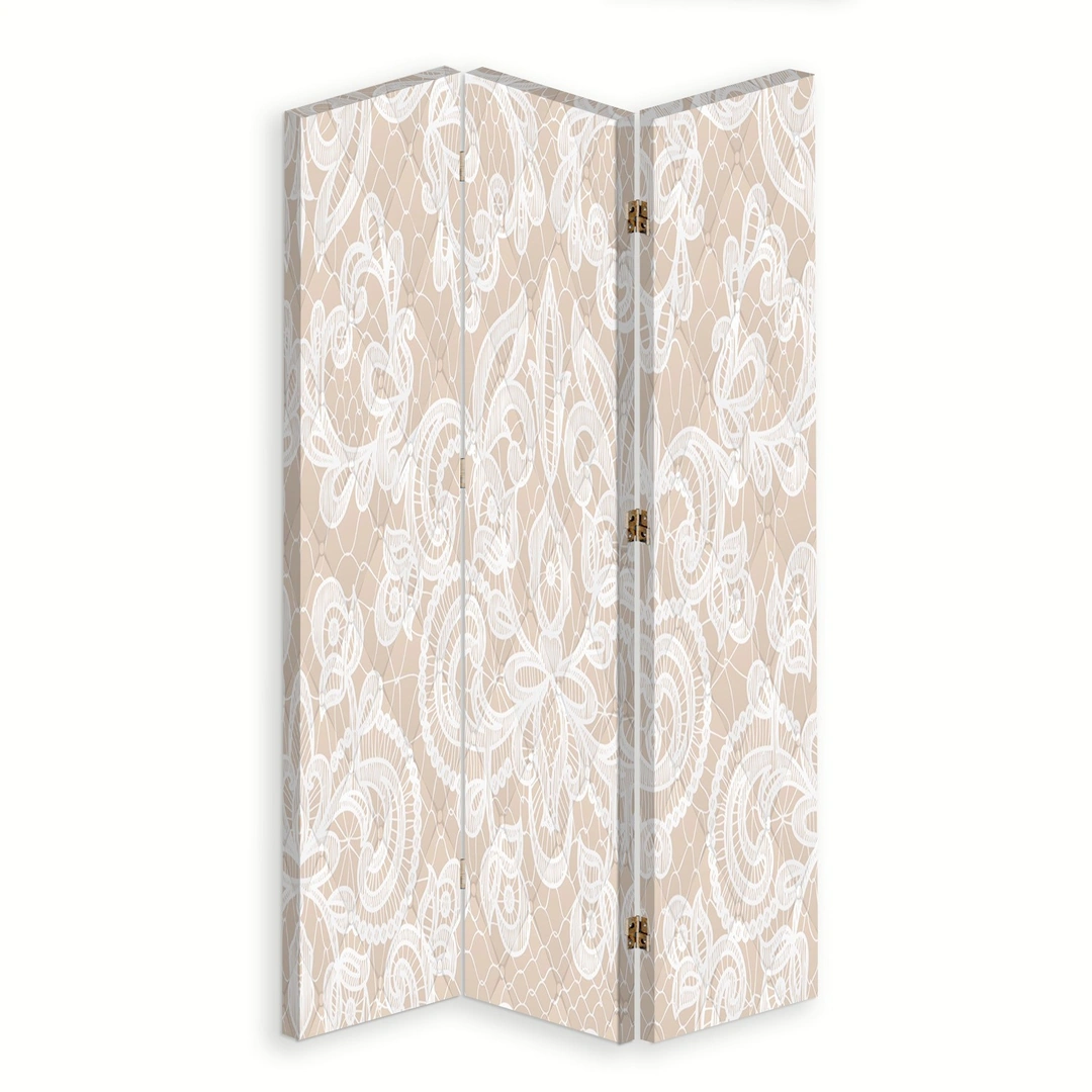 Room divider Double-sided rotatable, Elegant beige