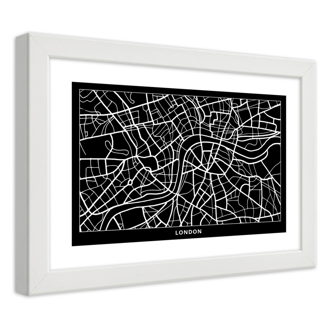 Picture in frame, City plan london