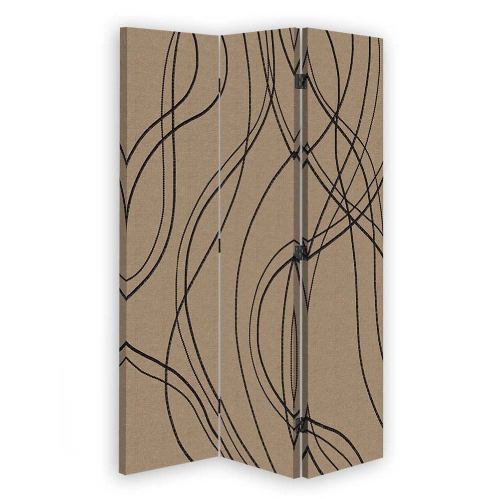 Room divider Double-sided rotatable, Decorative waves