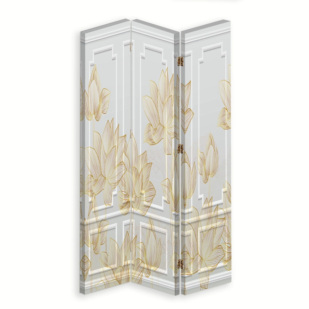 Room divider Double-sided rotatable, Floral design