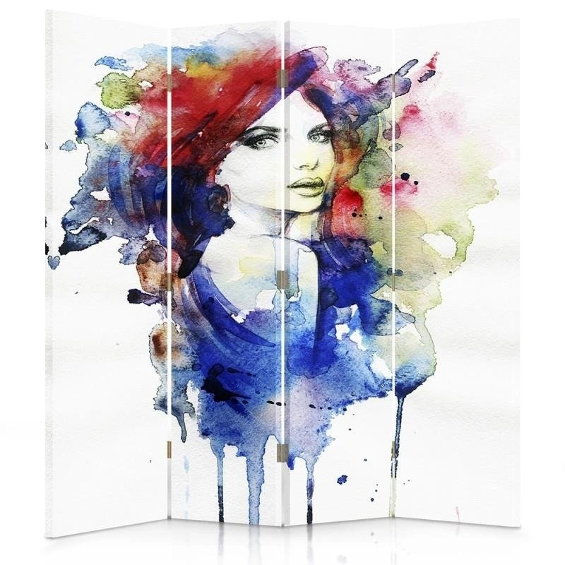Room divider Double-sided, Watercolor women